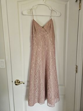 Teeze Me Dusty Pink Lace Midi Dress